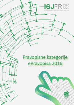 Cover for Pravopisne kategorije ePravopisa 2016