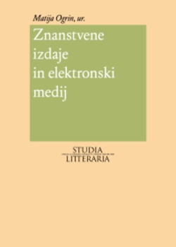 Cover for Znanstvene izdaje in elektronski medij. Razprave