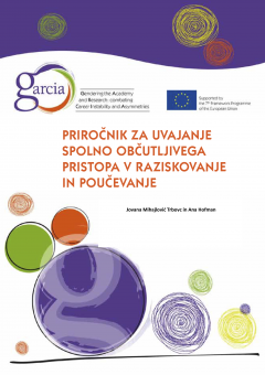 Cover for Priročnik za uvajanje spolno občutljivega pristopa v raziskovanje in poučevanje
