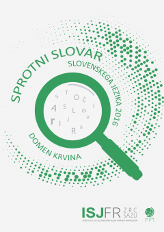 Cover for Sprotni slovar slovenskega jezika 2016