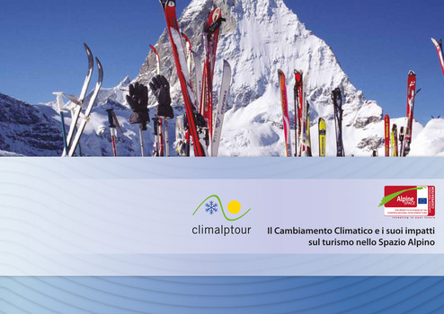 Cover for Climalptour [slovenska]. Podnebne spremembe in njihov vpliv na turizem v Alpah