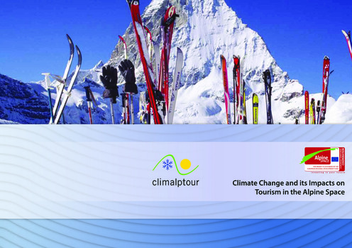 Cover for Climalptour [angleška]. Climate change and its impact on tourism in the Alpine space